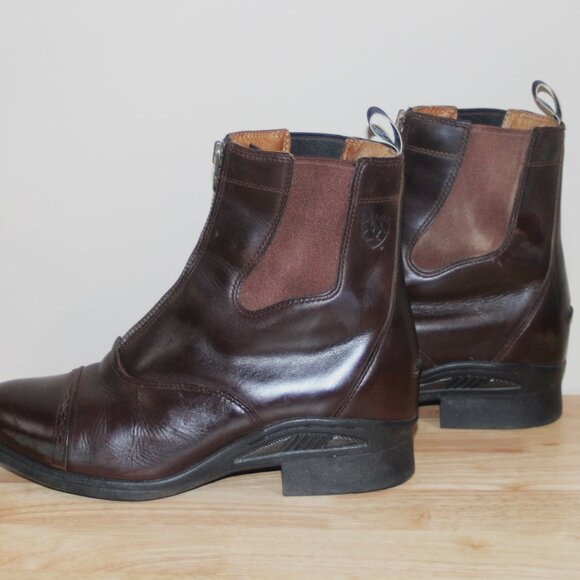MENS ARIAT PADDOCK BOOTS 10EE BROWN LEATHER - Picture 3 of 7